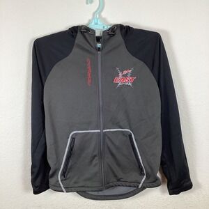 X Grain Jacket Mens Fleece Sz M Fleece Outdoors Warm Full Zip Gray Polyester